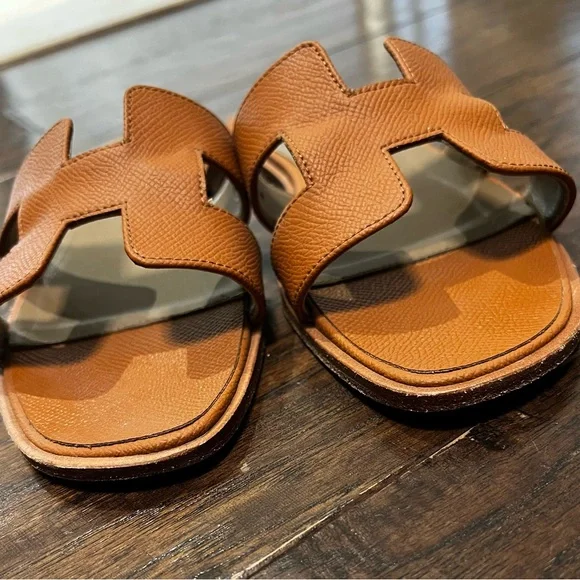 Hermès Brown Oran Sandals - Picture 3 of 5